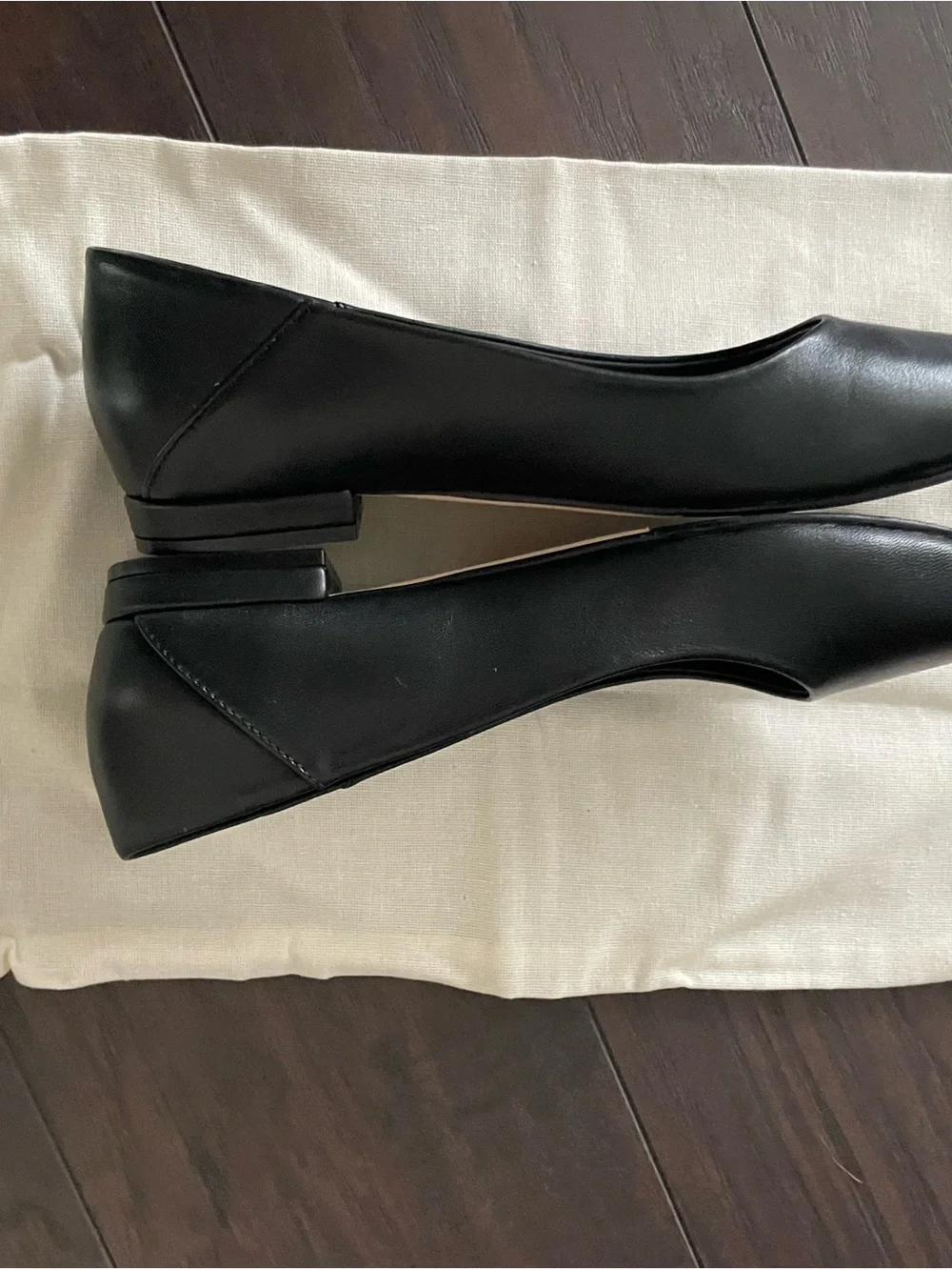 Nisolo Fina Black Leather Pointed-Toe Flats - Women Size 6.5 - New with box